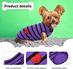 Dog Shirts for Large Dogs, Striped T-Shirts Pets Vest Pet Apparel Tee Shirts Dog Tank Top Spring Summer Suitable for Chihuahua French Bulldog Bichon Shih Tzu