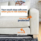 Cat Scratch Furniture Protector, 12-Pack Double-Sided Couch Protector from Cat Claws — Sticky Anti-Scratch Training Tape Sheets for Sofa, Door & Corner, Clear Cat Deterrent