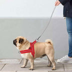 Didog No Pull Dog Harness with Breathable Mesh Padded, Full Reflective & Quick Fit Adjustable Vest Harness, Easy for Training Walking for Small & Medium and Large Dogs (Red, L:Chest 26-32")