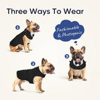 Supet Dog Tuxedo and Bandana Set with Bow Tie, Formal Outfit for Wedding Birthday Party Graduation Valentines, Pet Suit Clothes for Large Medium Small Dogs (Striped, S)