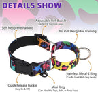 KOOLTAIL Martingale Collar for Dogs for Small Medium Large Dogs, Soft Padded Nylon No Pull Dog Collar with Buckle, Adjustable No Slip Heavy Duty Durable Puppy Training Collar for Boys Girls, M