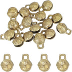 uxcell 16 Pcs Vintage Bronze Jingle Bells, 11mm Tibetan Jingle Bells for Crafts, Small Rustic Decorative Metal Bell for Dog Cat Pet Collar DIY Crafts Home Door Christmas Decor