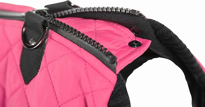 Gooby - Fashion Vest, Small Dog Sweater Bomber Jacket Coat with Stretchable Chest, Pink, Large