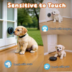 Wireless Dog Doorbell for Potty Training to Go Outside, Waterproof Pet Bell with 2 Touch Buttons and 1 Receiver, 1000 Feet Range, 60 Melodies & Adjustable Volume, White