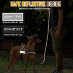 Lukovee No Pull Dog Harness & Leash Set - Heavy Duty Dog Vest Harness with Soft Padded for Medium Large Dogs, Adjustable Reflective Tactical Pet Harness for Easy Walk and Training (S, Yellow)
