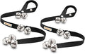 PAWBEE Dog Door Bells for Potty Training, Adjustable, 7 Extra-Loud Potty Jingle Bells for Large and Small Dogs, Set of 2