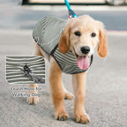 ROZKITCH Dog Winter Coat Soft Pullover Pajamas, Pet Windproof Warm Cold Weather Jacket Vest Cozy Jumpsuit Apparel Outfit Clothes for Walking Hiking Travel Sleep Stripe 4XL