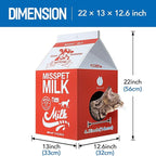 FluffyDream Cat Scratcher Cardboard, Scratching Pad House Bed Furniture Protector, Infinity Shape, Curved (Red, Milk Box)