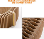 Collapsible Cat Scratcher Lounge Bed, Cardboard Cat Bed, Corrugated Pet Scratcher Pad, Round Shape Cat Scratching Bed Nest for Indoor Big Large Kitty Kitten Cats