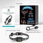 2 Pack Bark Collar for Small Dogs 5-15 lbs and Puppies - No Shock Anti Barking Collar - Rechargeable Smart Collar for Dog Training with 7 Sensitivity Levels and 3 Beep&Vibration Modes
