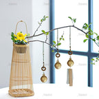 AUEAR, 8 Pack Vintage Brass Mini Jingle Bell DIY Craft 32mm Small Tibetan for Jewelry Making Charms Pendants Wind Chimes Home Door Decor