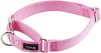 Hyhug Martingale Dog Collar Medium Pink |Escape - Proof Heavy Duty Nylon Durable No Slip, Ideal for Training & Daily Walks