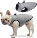 SCENEREAL Winter Dog Vest Coat with Harness Built in, Warm Puppy Jacket for Small Medium Sized Dogs, Dog Cold Weather Coats with Zipper, Fleece Puffer Vest Windproof Snow Clothes for Puppies Pet