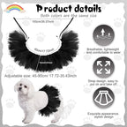 Dog Tutu Tulle Tutu for Dogs Small Large Medium Puppy Dress Ballerina Costume Skirt for Holiday Puppy Cats Bunny Pet Outfit Birthday Wedding Party Photo Prop Supplies(Black)