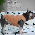 KYEESE 2Pack Dog Shirt Lightweight Sweatshirt Fleece Coats Stretchy Shirt Vest Clothes Pullover Sweater for Small Dogs, Brown+Khaki, Medium