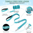SlowTon No Pull Small Dog Harness and Leash Set, Puppy Soft Vest Harness Neck & Chest Adjustable, Reflective Lightweight Harness & Anti-Twist Pet Lead Combo for Small Medium Dogs(BL-Front Clip,S)