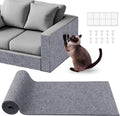 Cat Scratch Furniture Protector for Couch, Wall & Door Guard, Trimmable Self-Adhesive Scratch Pad, DIY Climbing Mat, Deterrent, Scratching Post Replacement (39.4''x15.8'', Light Gray)