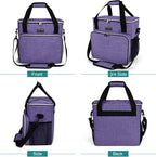 BAGLHER Dog Travel Bag, Pet Travel Bag (ALL Pet Travel Supplies), With 2 Pet Food Containers and 2 Collapsible Silicone Bowls; Essential Kits for Pet Travel Purple