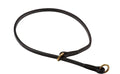 Alvalley Flat Leather Slip Dog Collar - Super Soft Durable Strong Hand Stitched Leather Dog Collar - Suitable for Training & Walking (Black, 22in Length, 5mm Thickness)