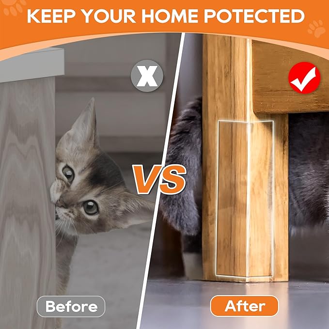 Door Protector from Dog Scratching, Window Sill Protector, Clear Sided Shield Protection Barrier Anti Cat, Dog Scratching, Slobbering, and Clawing Furniture, Glass, Car Door, Couch 4in x 32.8'