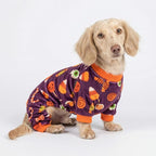 Fitwarm Halloween Candy Dog Pajamas, Funny Costumes for Small Dogs Boy Girl, Pet Outfit, Purple, Orange, XXL