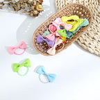 40PCS (20 Pairs) Dog Hair Bows with Rubber Bands, Puppy Dog Bows for Small Size Dog Girls, Mix Colors Dog Hair Ties, Dog Hair Accessories Girl for Daily Use Birthday(Type A)