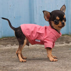 LOPHIPETS 100% Cotton Dog Tee Shirt for Small Dogs Teacup Chihuahua Yorkie Puppy Clothes-Pink/XS