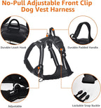 Amazon Basics No-Pull Dog Harness, Adjustable Soft Padded Vest with Reflective Stripes, Small, Black