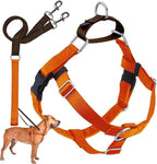2 Hounds Design Freedom No Pull Dog Harness, Adjustable Harness and Leash Set, Easy Walking & Comfortable Control, Fits Small, Medium & Large Dogs, Solid Colors, Made in USA, 1" XL, Rust
