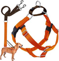 2 Hounds Design Freedom No Pull Dog Harness, Adjustable Harness and Leash Set, Easy Walking & Comfortable Control, Fits Small, Medium & Large Dogs, Solid Colors, Made in USA, 1" LG, Rust