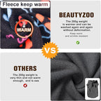 BEAUTYZOO Small Dog Sweater Fleece Vest Winter Jacket, D-Ring Leash Attachment for XS S Puppy Medium Sized Breeds Dogs, Cold Weather Dog Clothes Windproof Keep Warm, Black Bones Paw XL