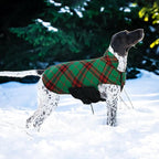 Kuoser Waterproof Dog Coat, Reversible Dog Jacket for Medium Dogs, Adjustable Durable Doggie Winter Coat Warm Puppy Cold Weather Apparel from Small to Large Breed, Christmas Green M