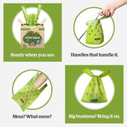 Pogi’s Dog Poop Bags with Handles – Extra-Thick, Leak-Proof, Large, Unscented, 900-Count