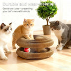 2 Pack Kitty Cat Toy, Cat Scratchers for Indoor Cats, Magic Organ Foldable Cardboard Cat Scratcher, Cat Toy Interactive Relieve Boredom and Exercise Brown