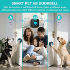 Dog Doorbell to Go Outside, Smart Wireless Doggie Doorbell for Potty Training,1000 Feet Long Range with IP65 Waterproof Super-Light Touch Button, 60 Melodies & Adjustable Volume (2 Button)
