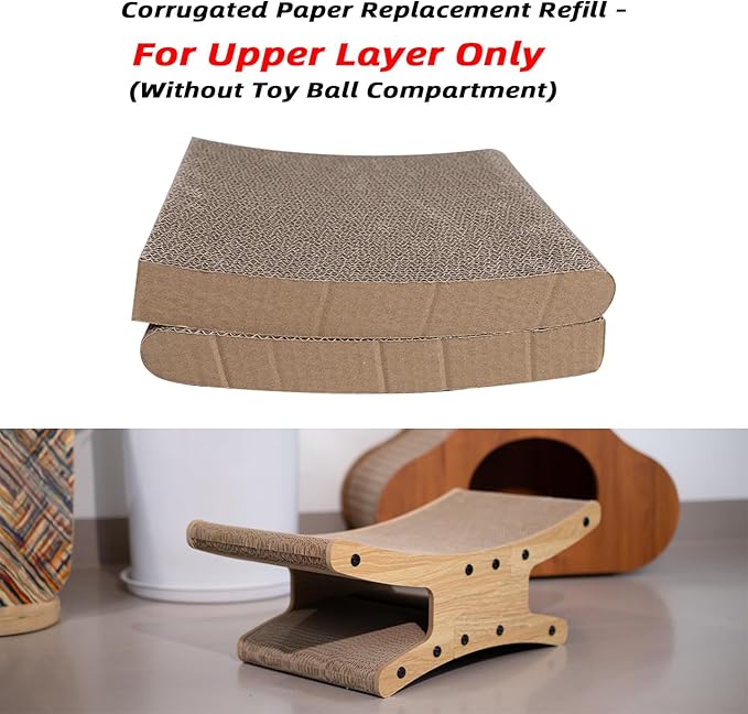 Cat Scratcher Replacement Pads (2pcs Larger-Side Only) for Olurrsia Reversible Cat Scratcher Bed