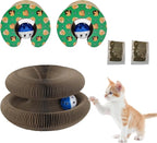 2 Pack Magic Organ Cat Scratching Board, Cat Accordion Scratching Post with Bell for Kitten Cats Interactive Kitten Fun Intelligence Physical Exercise Educational
