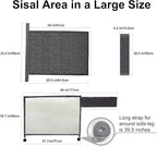 Upgraded Cat Scratch Furniture Couch Protector with 27.6’‘L*19.6’‘W Natural Sisal for Protecting Large Area Couch Sofa Chair,Couch Corner Cat Scratcher(Dark Grey/Right Handed)