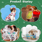 Saintrygo 10 Pcs Lovely Puppy Shirts Print Dog Clothes Breathable Summer Pet Cartoon Dog Shirt Clothes Sweatshirt for Puppy Cartoon Shirt Sweatshirt to Cat(Small)