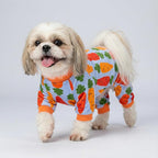 Fitwarm Carrot Dog Flecce Pajamas, Funny Easter Outfit for Small Dogs Boy Girl, Cute Pet Clothes, Blue, Orange, Red, Green, XS