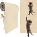 KEYIDE Self-Adhesive Cat Scratch Wall Climber, Wall Cat Scratcher Mat for Indoor Cats Kitten Trimmable Carpet Corner Protector 78.7"x15.8" (Beige)