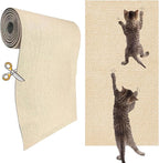 KEYIDE Self-Adhesive Cat Scratch Wall Climber, Wall Cat Scratcher Mat for Indoor Cats Kitten Trimmable Carpet Corner Protector 78.7"x15.8" (Beige)