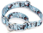 Serijoars Adjustable Martingale Dog Collar Heavy Duty Nylon Dog Collar for Medium Large Dogs Walking Training Boy and Girl Dogs (NO10, M)