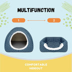 Rabbit Hideout Large Bunny Bed Washable Rabbit House and Hideout Fleece Guinea Pig Hiding Hut for Indoor Bunnies Small Animal Hideaway