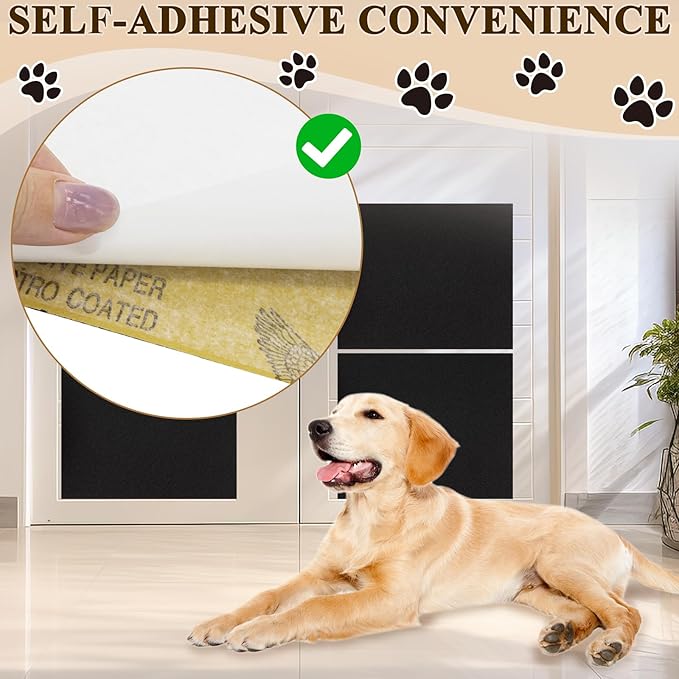 9 Pcs Dog Nail File Scratcher Self-Adhesive Replacement Sandpaper for Dog Scratch Pad Nail Files for Pet Manicure & Pedicure, Litter Box, Furniture or Any Flat Surface (9.2''x11.2'')