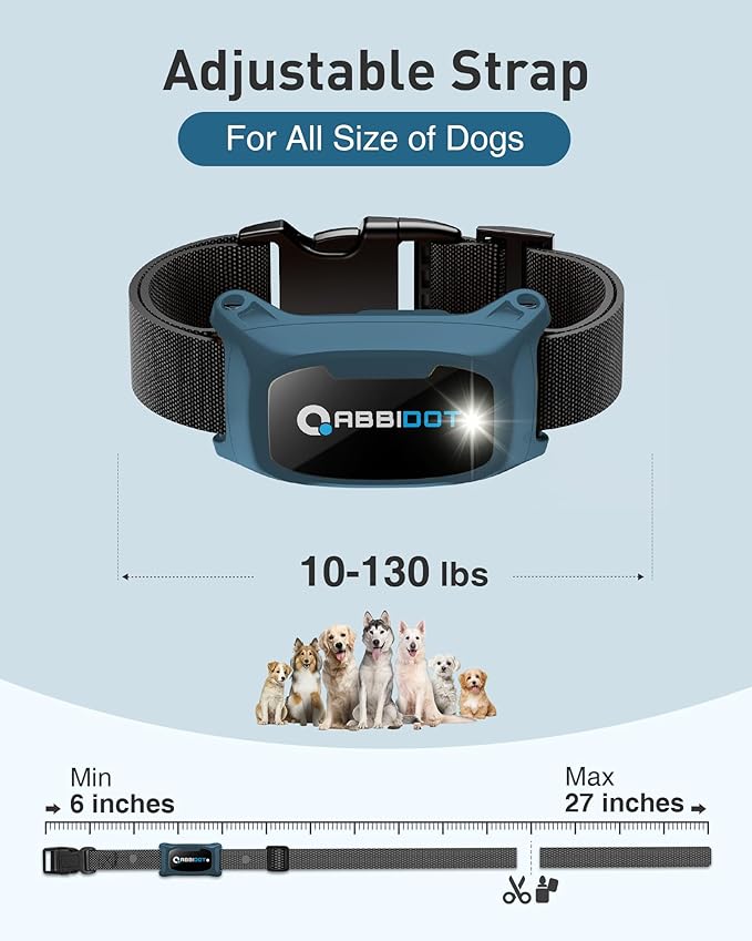 ABBIDOT Shock Collar for Dogs - 3500FT Dog Training Collar with Remote，IPX7 Waterproof & 4 Training Modes, Safety Lock & Night Vision Light，Rechargeable E-Collar for All Breeds