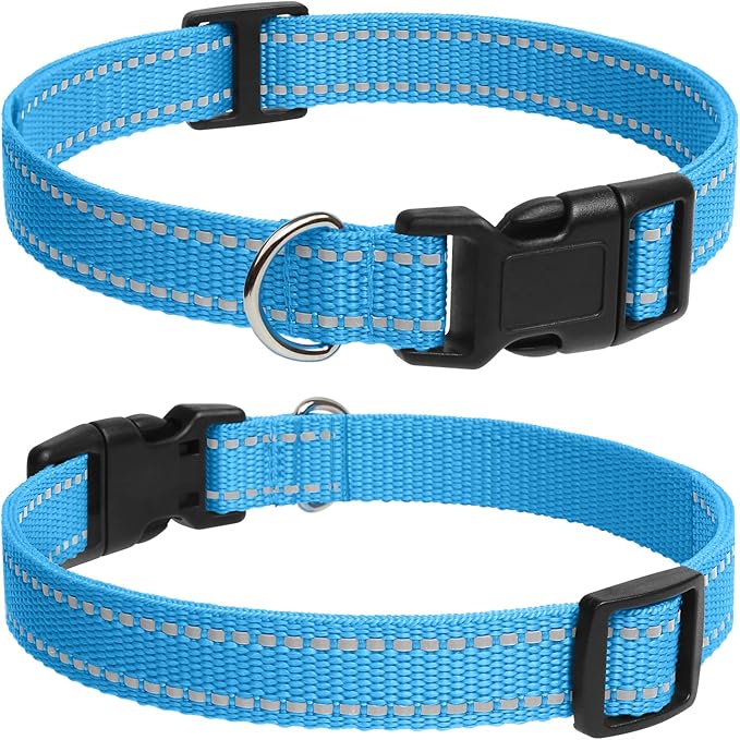 PaiPaitek Shock Collar Replacement Strap 2-Pack, Reflective & Adjustable 3/4" Dog Collar for Training - Compatible with Jugbow, PetSafe, Bousnic, Garmin Replacement Collar Strap - 2 Pack