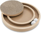 Best Pet Supplies Catify Cat Scratcher, Fun Interactive Scratchers, Posts, Poles, Claw Safe, Furniture Saver Indoor Play Support Natural Cat Behaviors Heavy Duty - Scratch & Spin, 15.75 x 15.75"