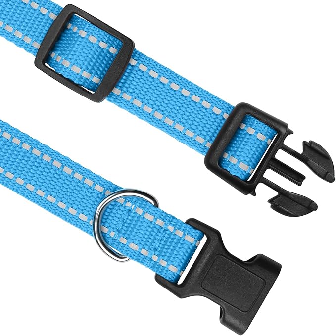 PetJoy 3-Pack Replacement Straps for Shock & E Collars - Durable Nylon Adjustable Dog Collars, 8-27 Inches, Quick Release Buckle & D-Ring