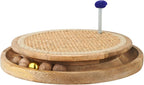 Cat Scratching Pads Interactive Cat Toys Natural Sisal Toys with Interactive Play Balls – Indoor Cat Scratcher Post for Furniture Protection, Exercise & Stress Relief 12.5 x 12.5 x 3